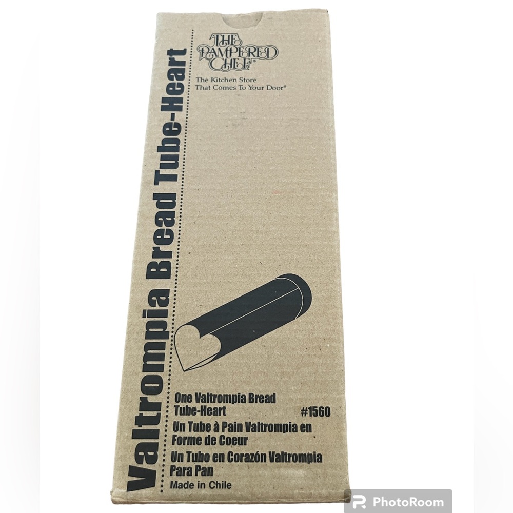Pampered Chef Valtrompia Bread Tube Baking Mold Heart #1560 Boxed new